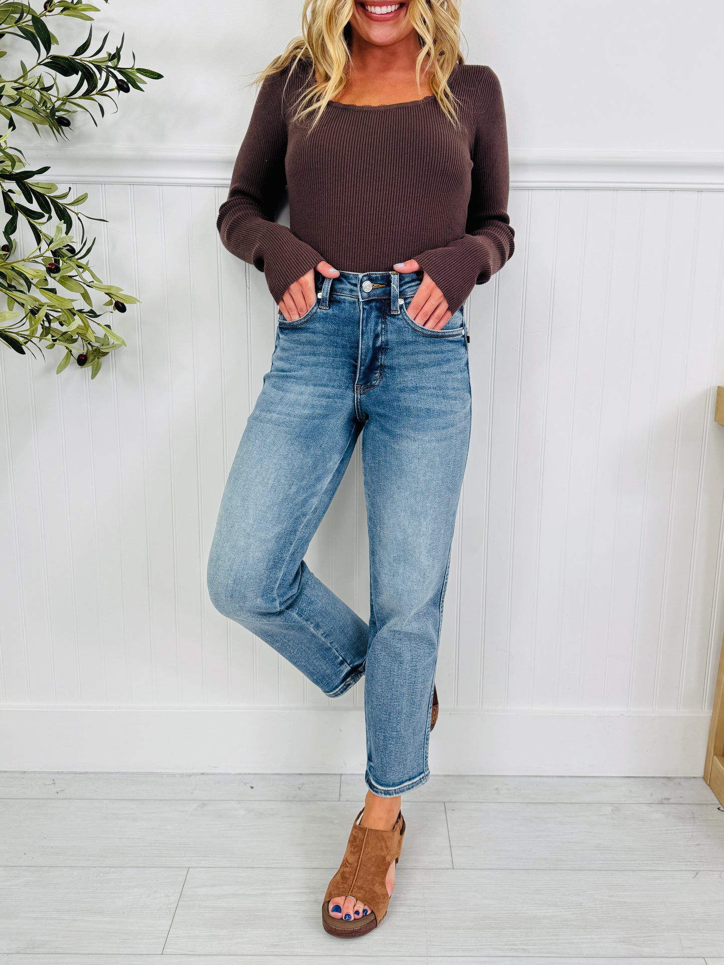 Judy Blue Endless Style Tummy Control Ankle Straight Jeans In Regular And Petite