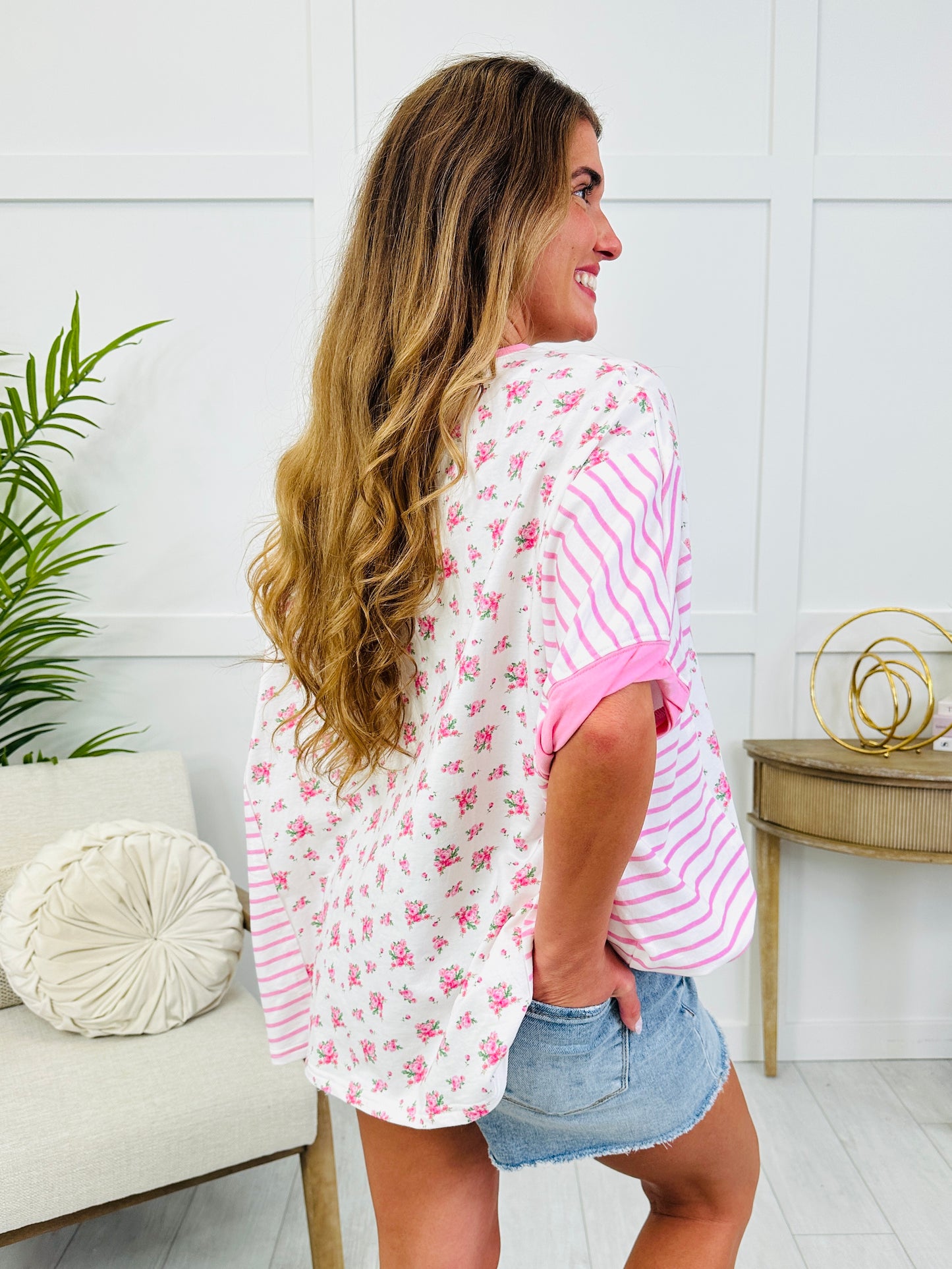 Cute Combo Top In Lt Pink