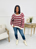 Frosted Grid Sweater in Burgundy