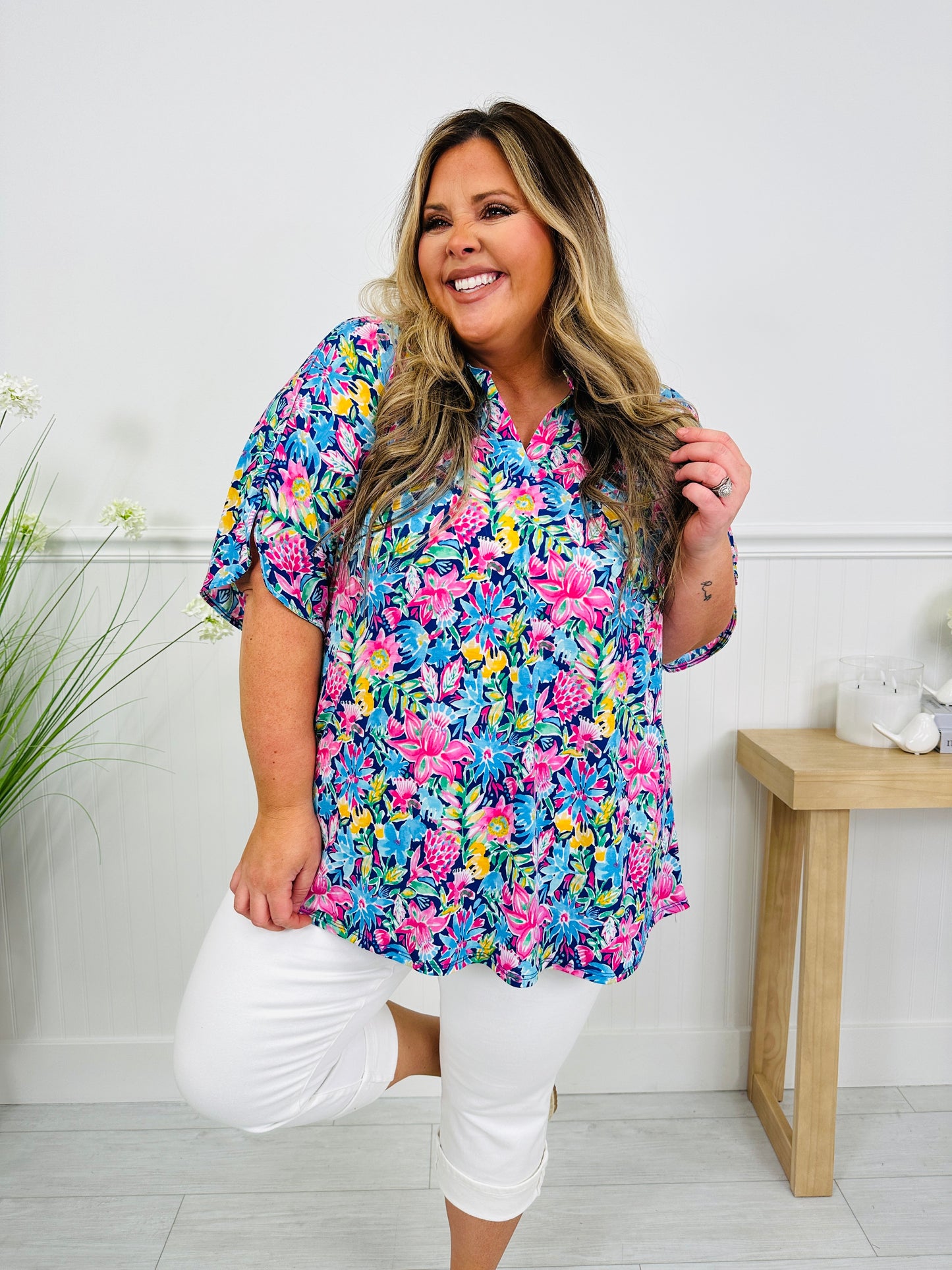 Radiate Sunshine Top in Islamorada Print
