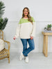 Fuzzy Fusion Pullover In Cream