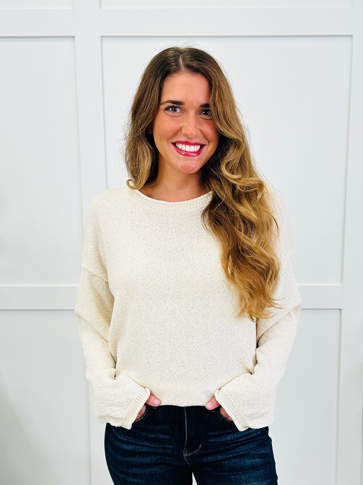 Just Breathe Sweater In Oatmeal