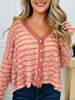 Chasing The Calm Cardigan in Rose
