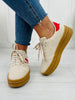 Run The World Sneakers In Beige/Red