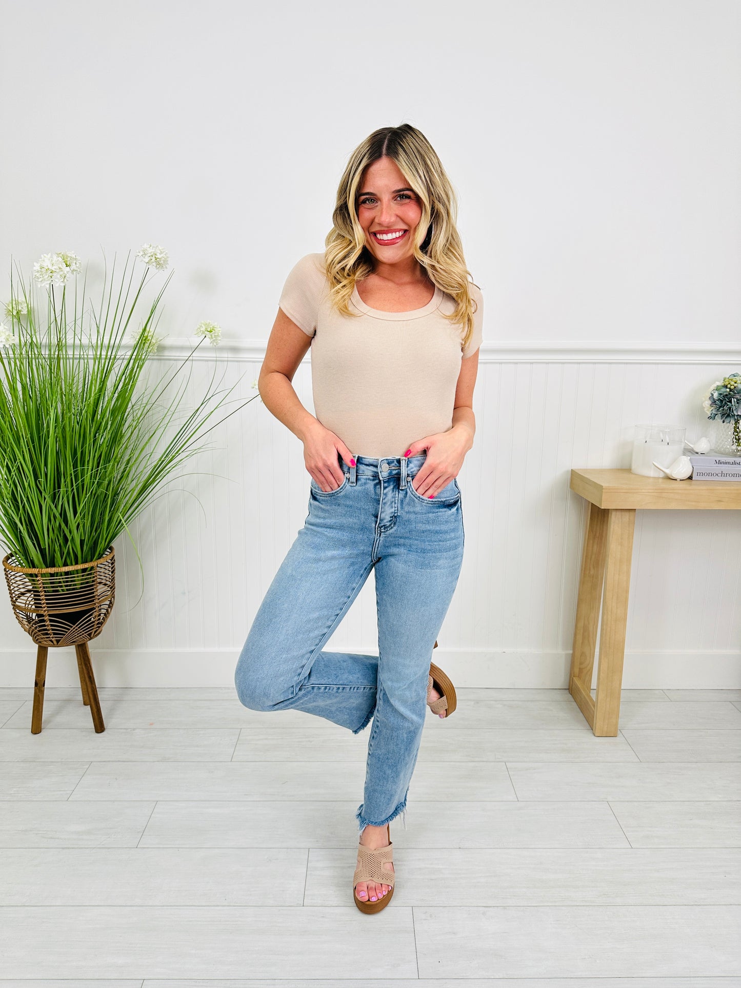 Bring The Flare Tummy Control Kick Flare Jeans