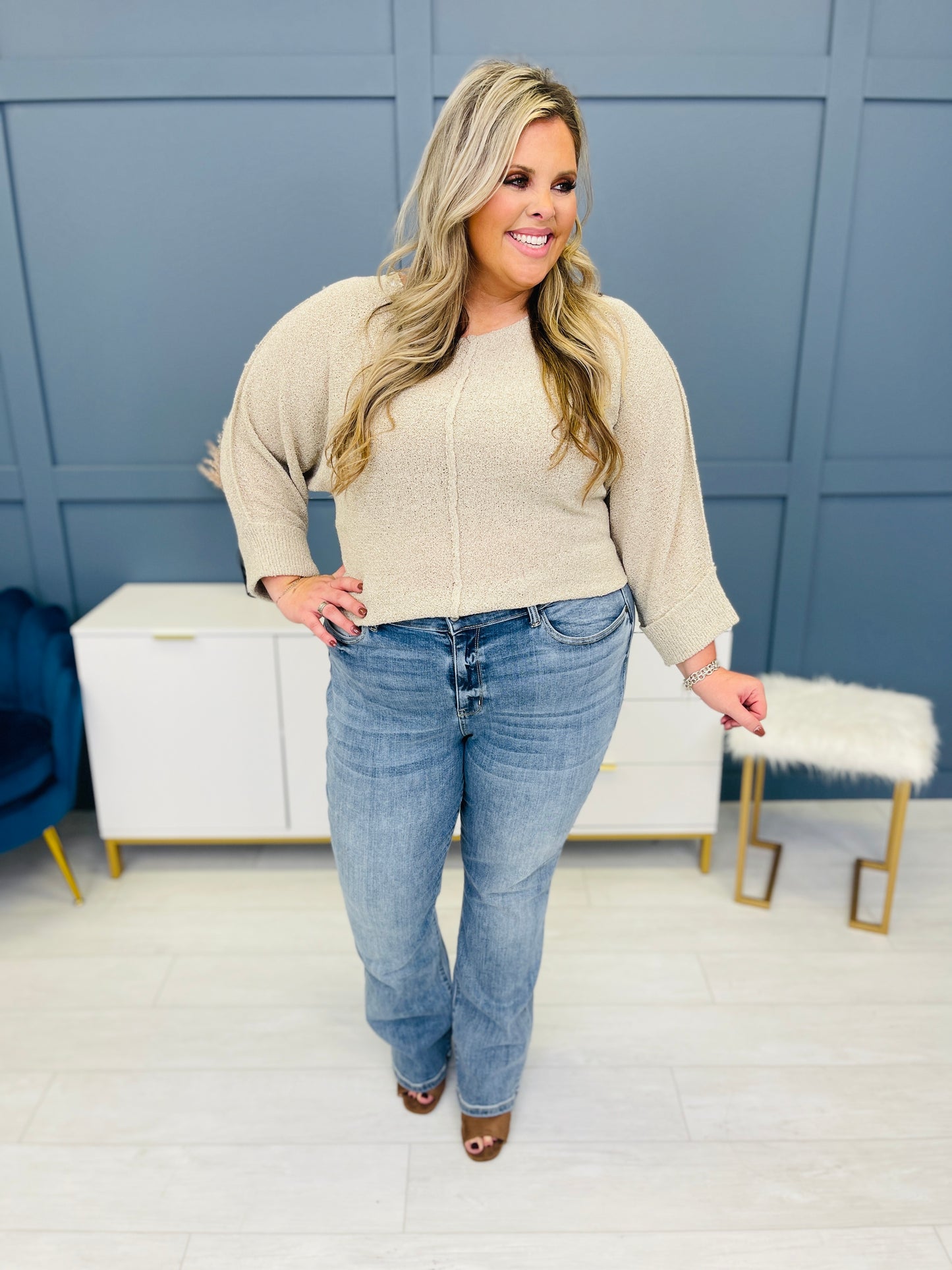 Judy Blue Head Over Boots Bootcut Jeans in Reg/Curvy