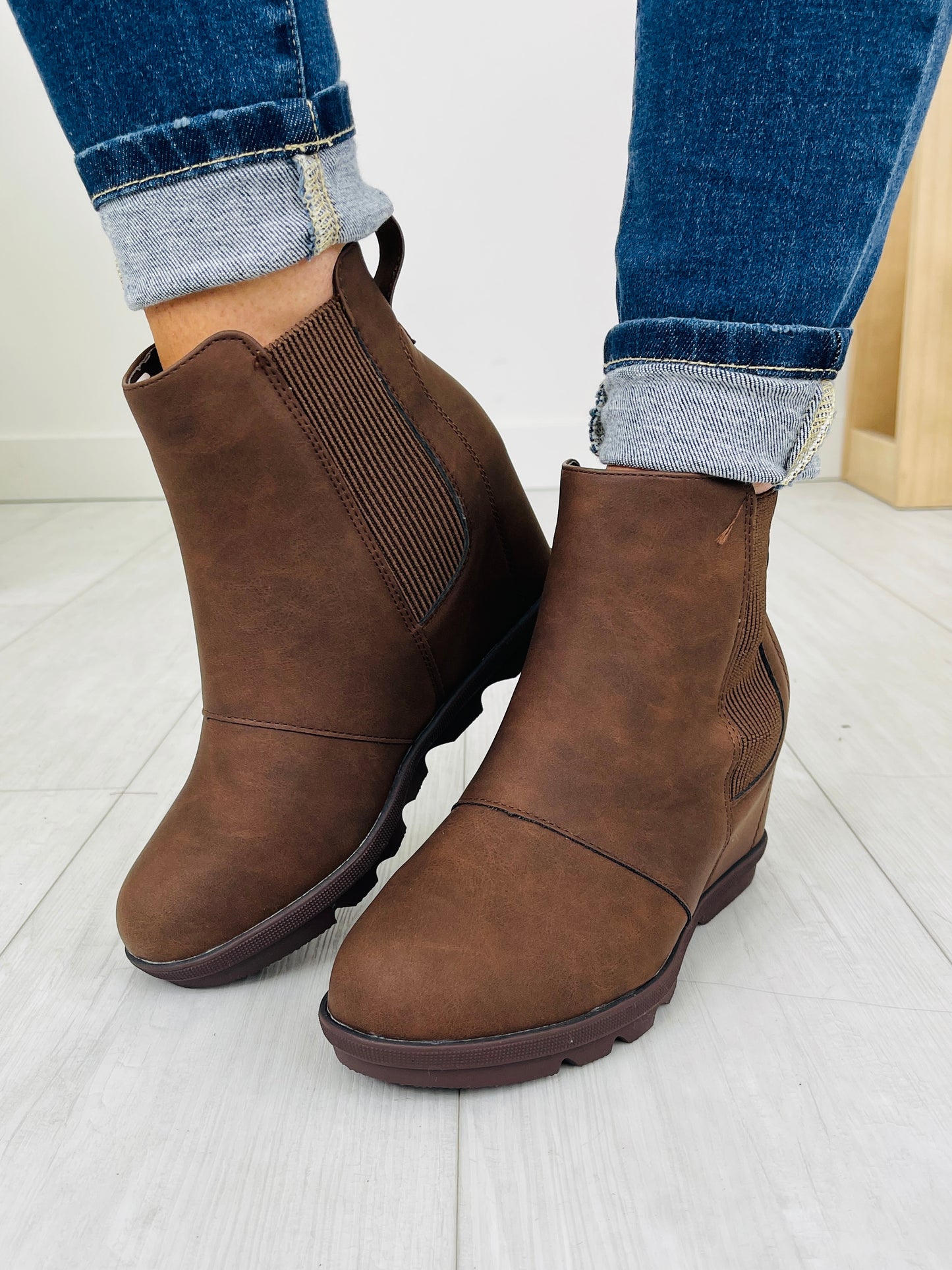 Grounded Glam Booties in Brown