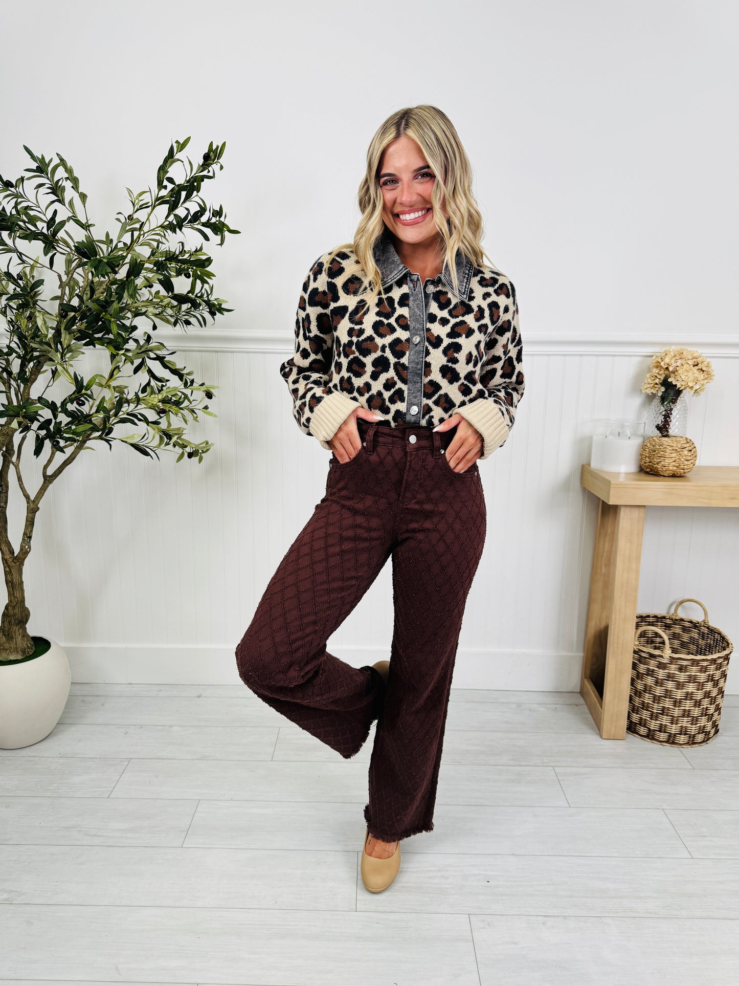 Chocolate Charm Tummy Control Straight Jeans