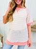 Stripe by Stripe Top In Pink