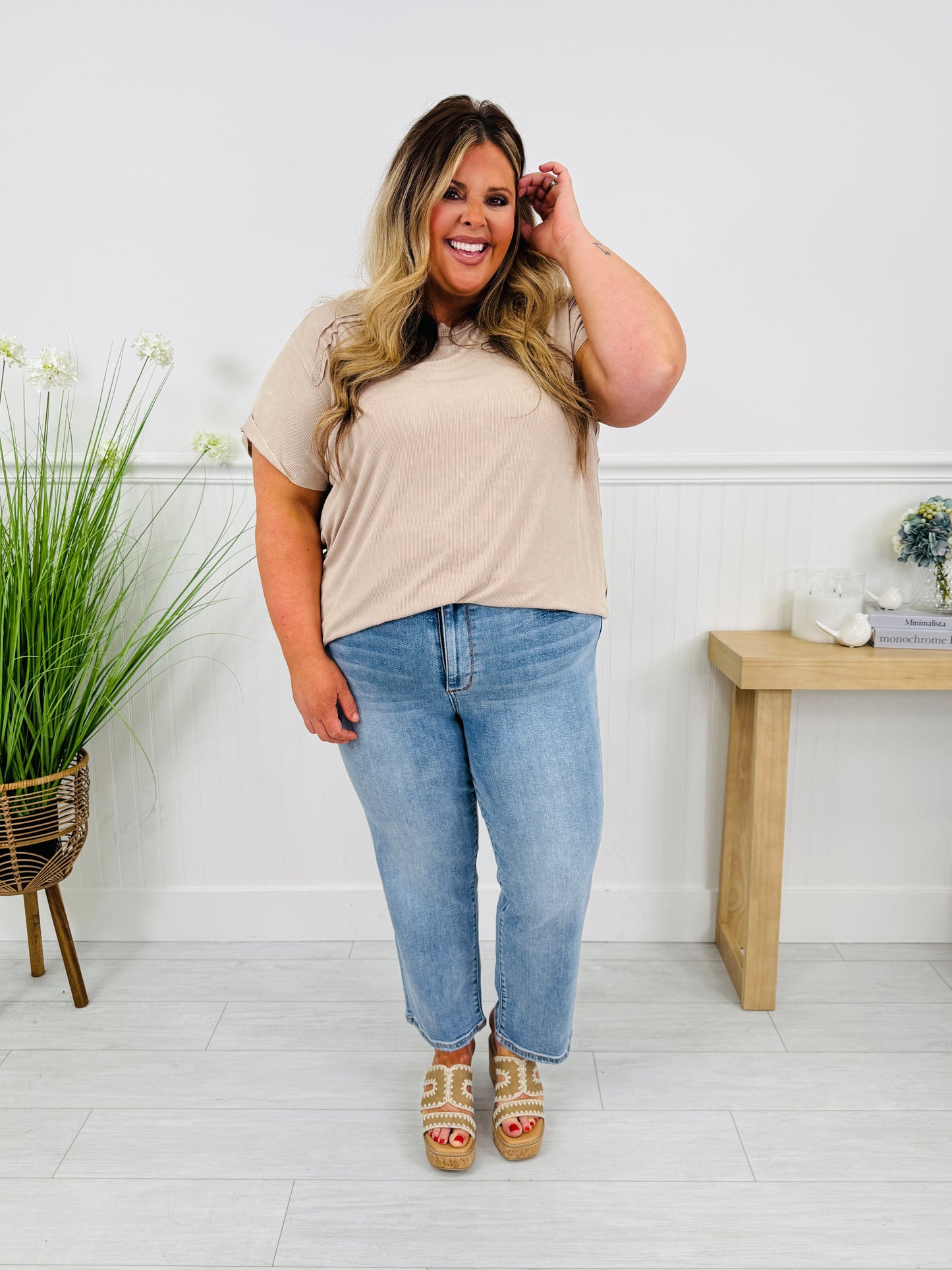 Judy Blue An Ankle Moment Ankle Straight Jeans