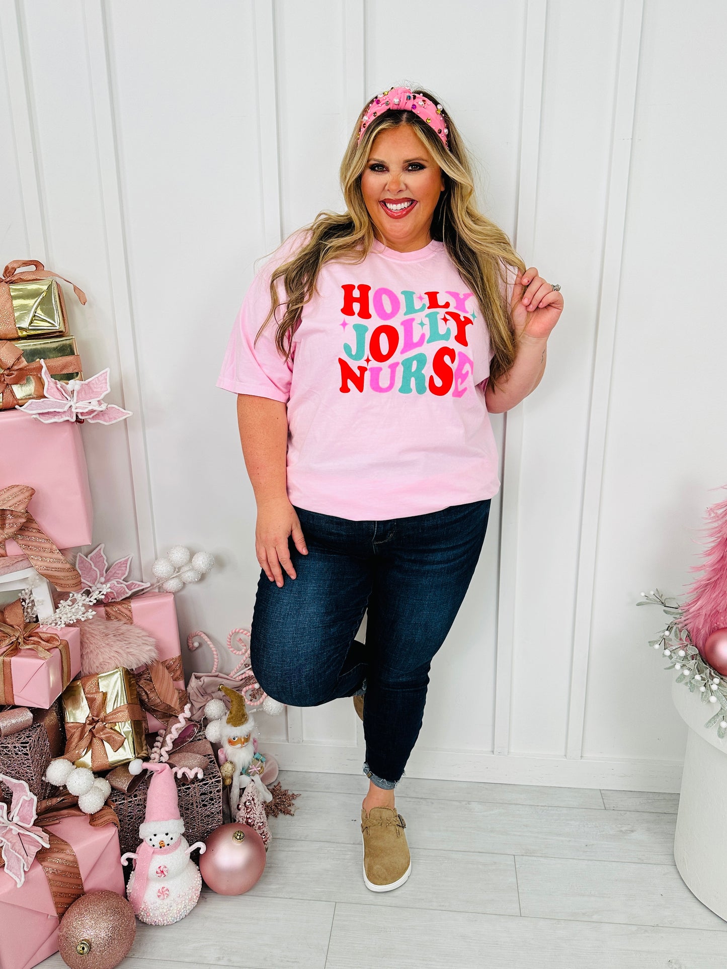 Holly Jolly Nurse Graphic Tee