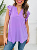 Ruffle Effect Top- Multiple Colors!