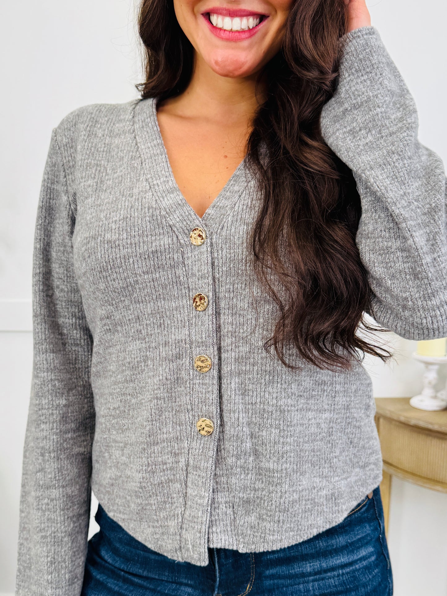 Quiet Luxury Cardigan In Gray
