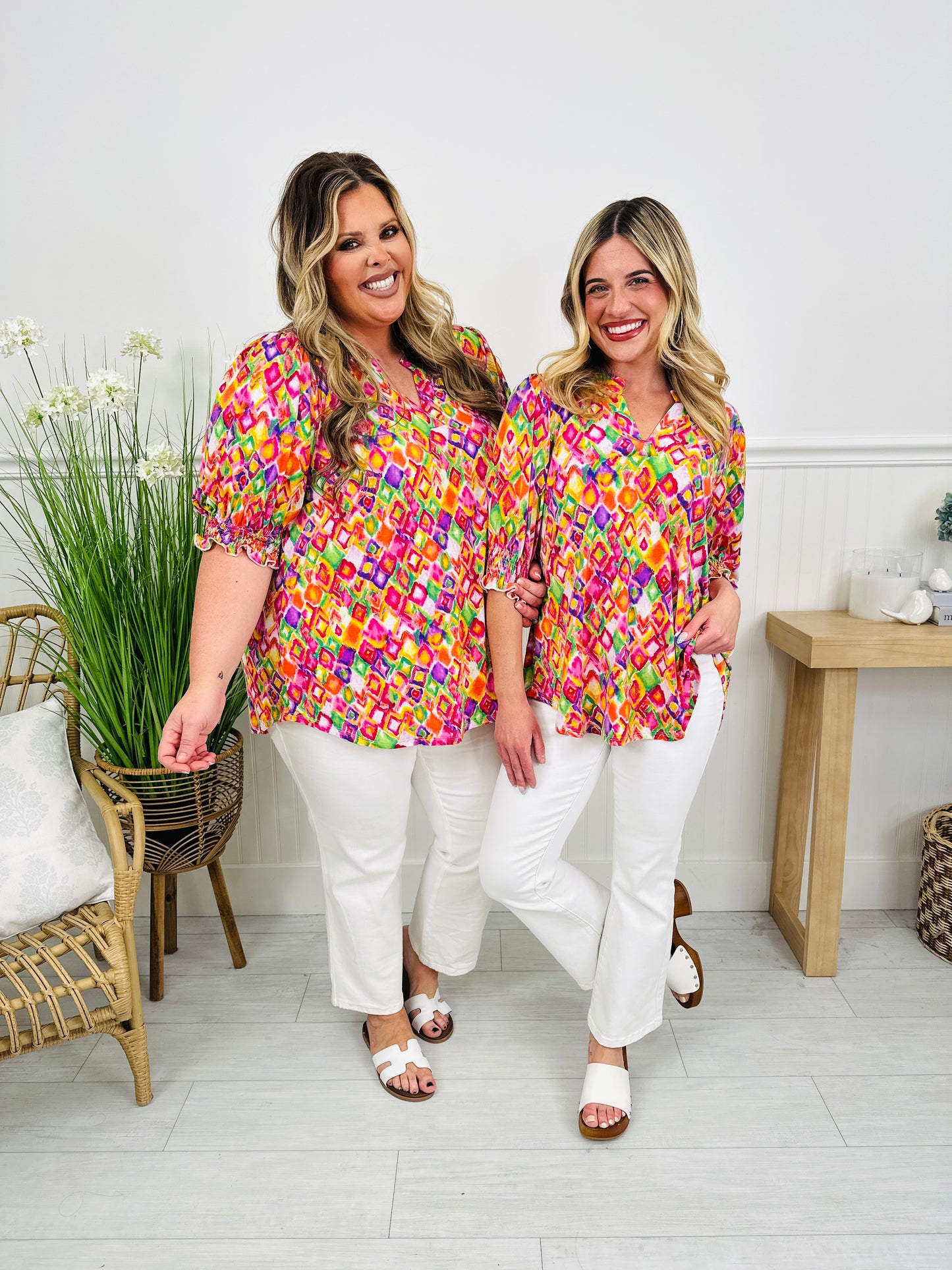 Step Into Spring Top in Charleston Print