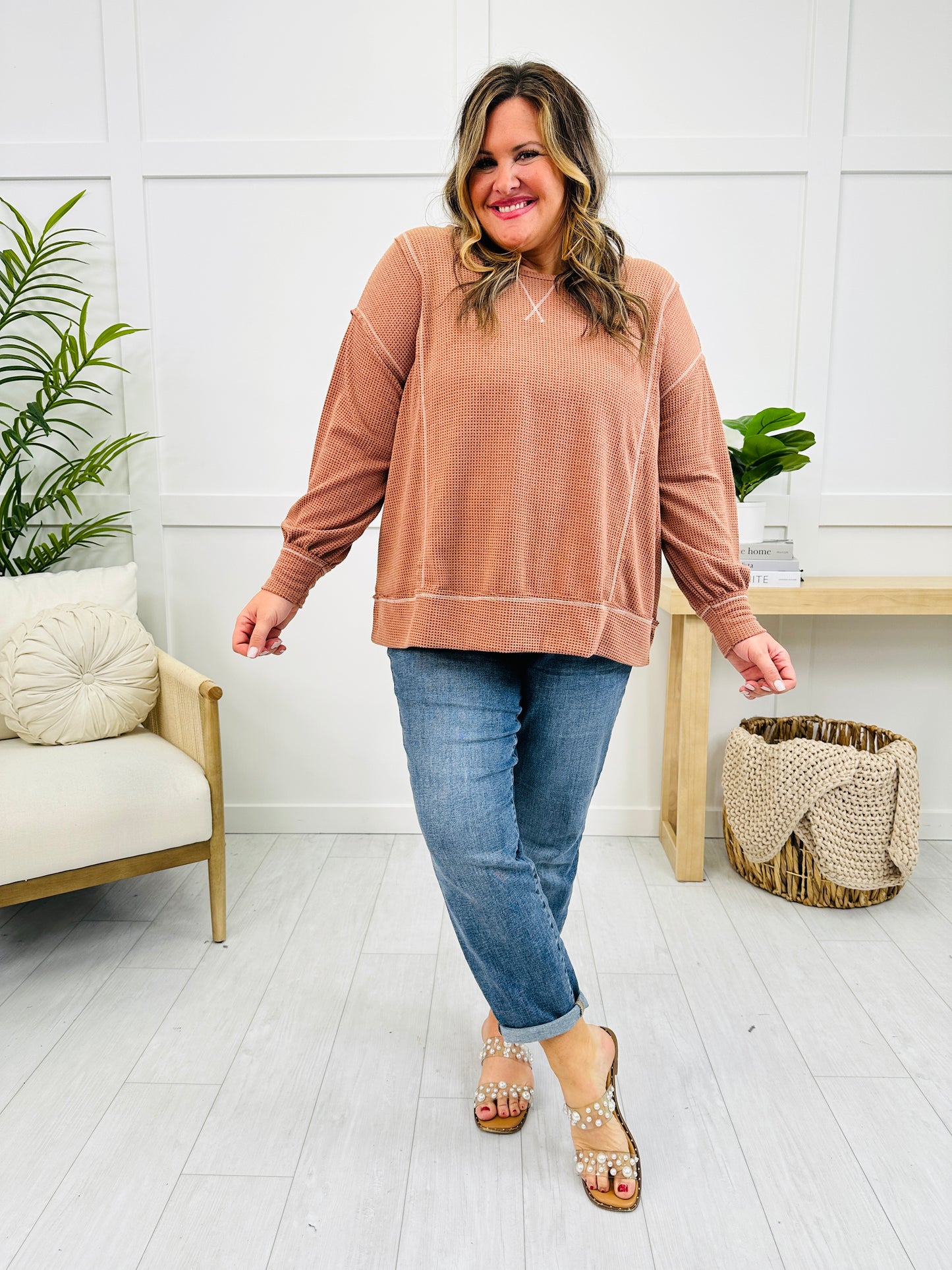 REG/CURVY Simple Charm Long Sleeve Top- Multiple Colors!