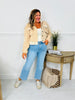 Time To Unwind Cropped Slim Fit Wide Leg Jeans