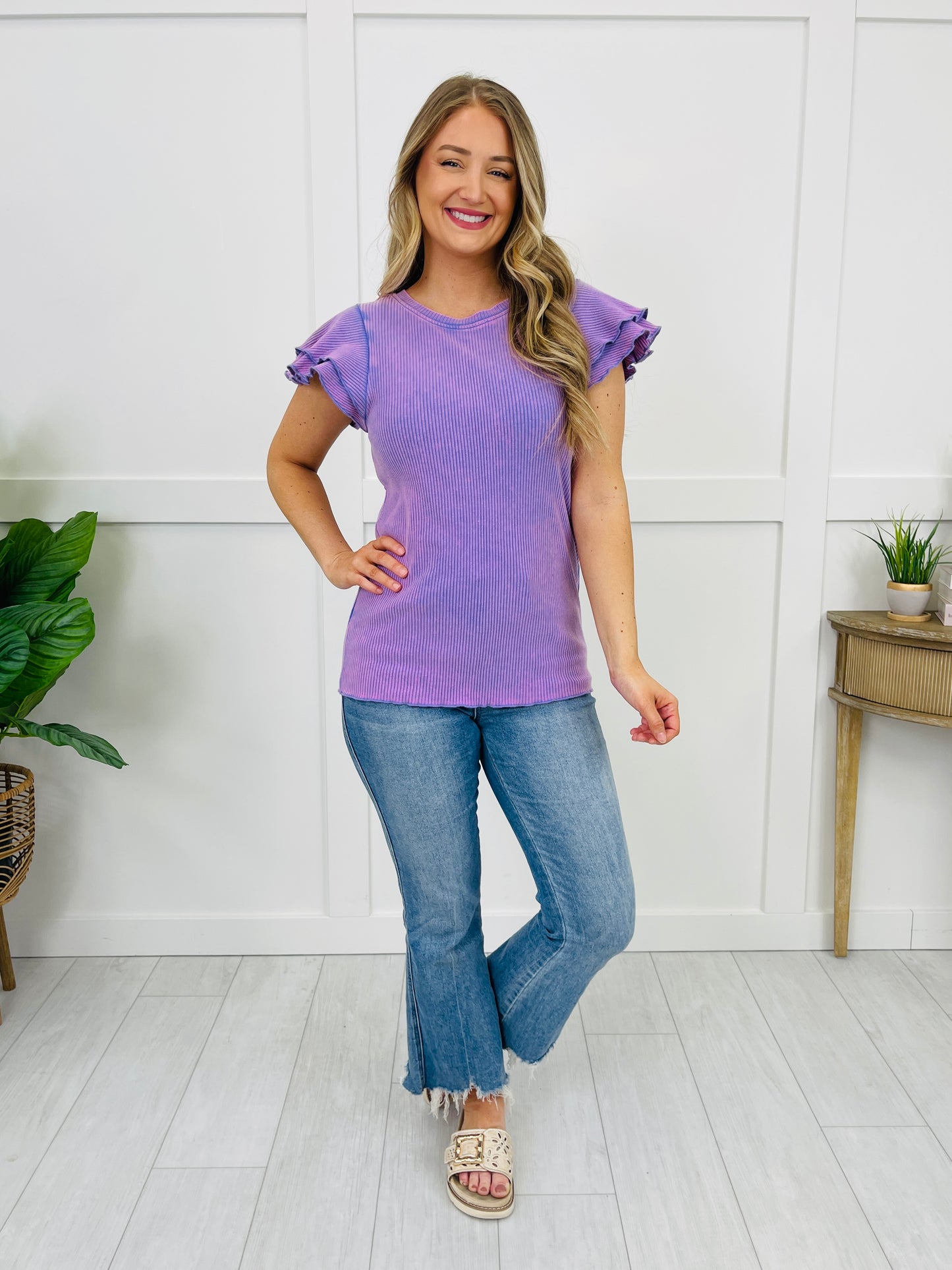 Ruffle Me Up Top in Multiple Colors