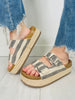 Sunshine on My Mind Sandals In Black Stripe