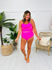 Ultra High Waisted Swim Bottoms in Bright Pink