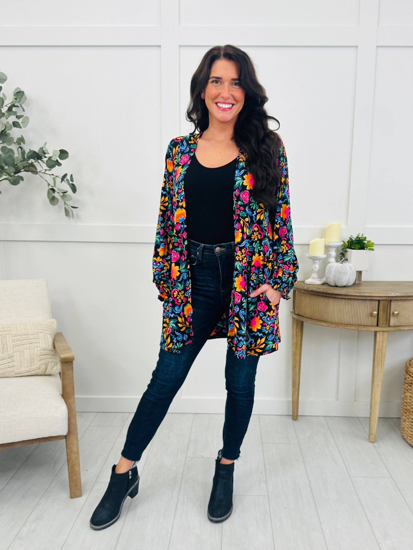 Midnight Wildflower Cardigan