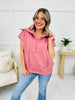 Super Scuba Short Sleeve Pullover in Rose