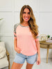 Spotted & Sporty Top In Blush