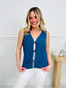Delightfully Denim Tied Top
