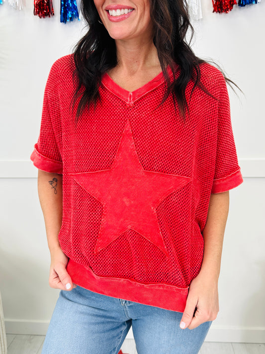 Americana All Star Top in Red