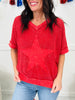 Americana All Star Top in Red