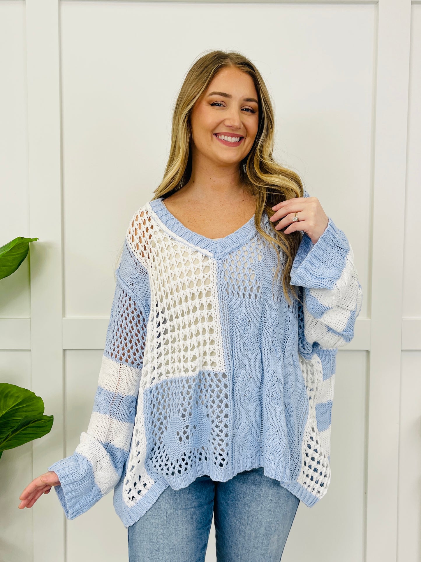 Pastel Motion Pullover in Sky Blue