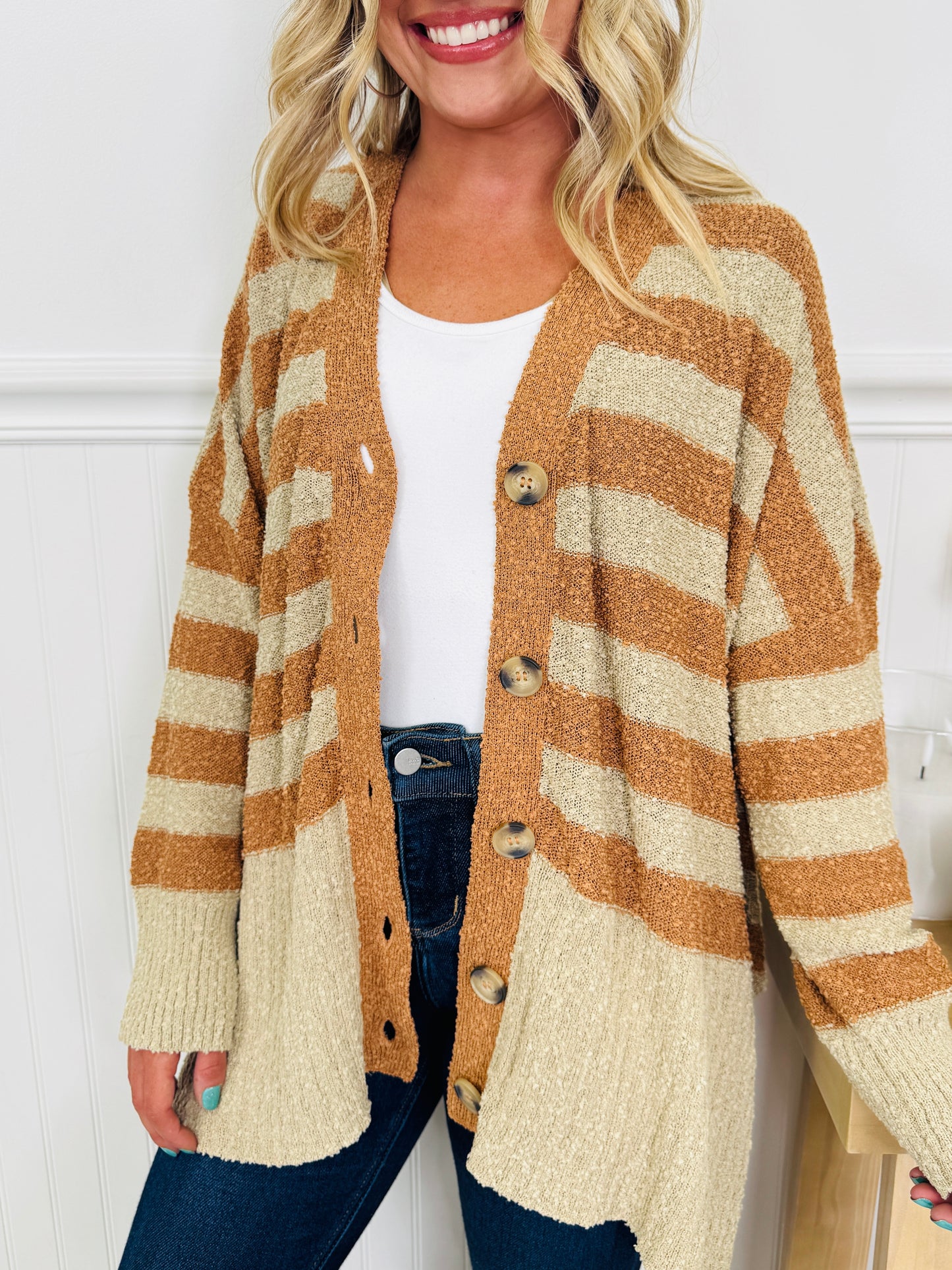 Cozy Comes Easy Cardigan In Taupe