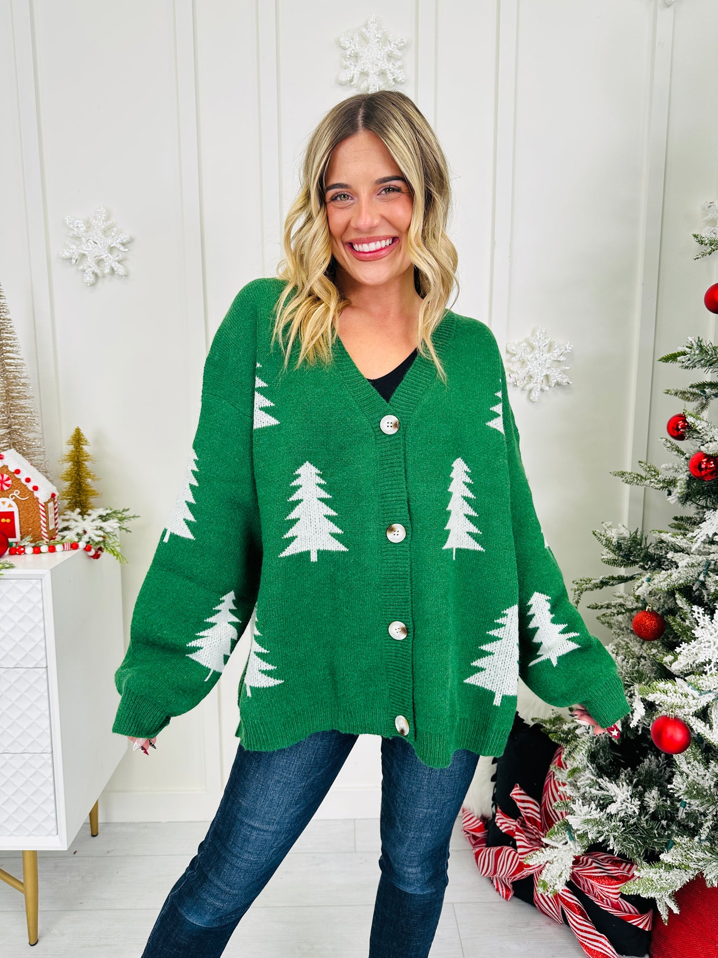 Holly Jolly Tree Cardigan