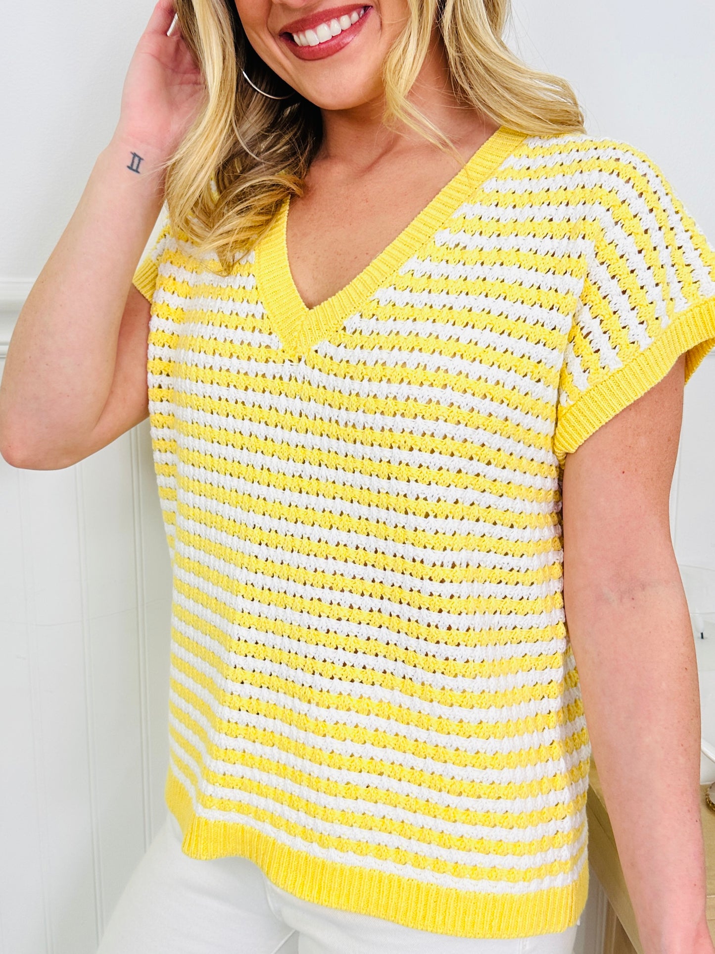 Nautical Knit Top In Multiple Colors