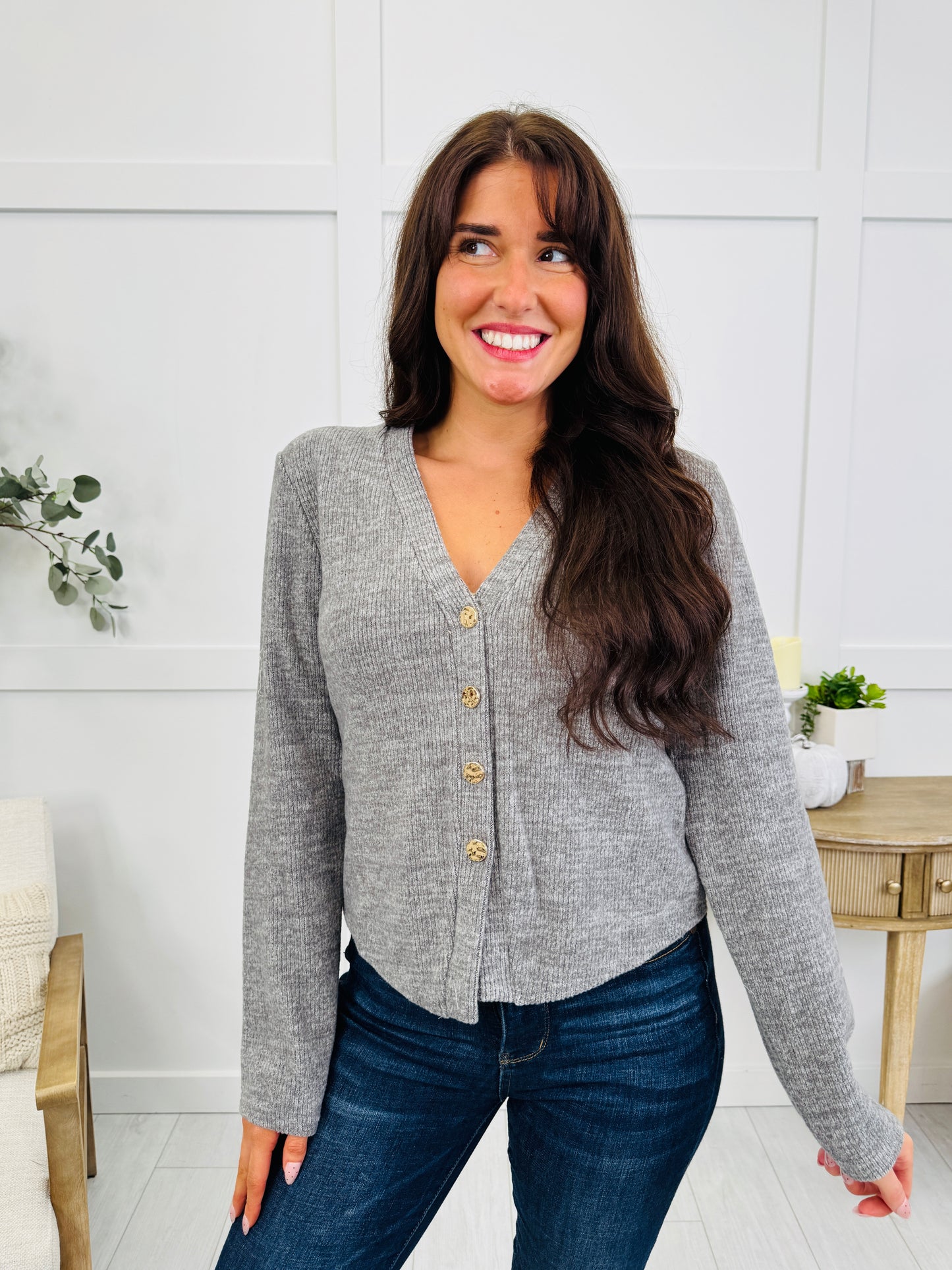 Quiet Luxury Cardigan In Gray