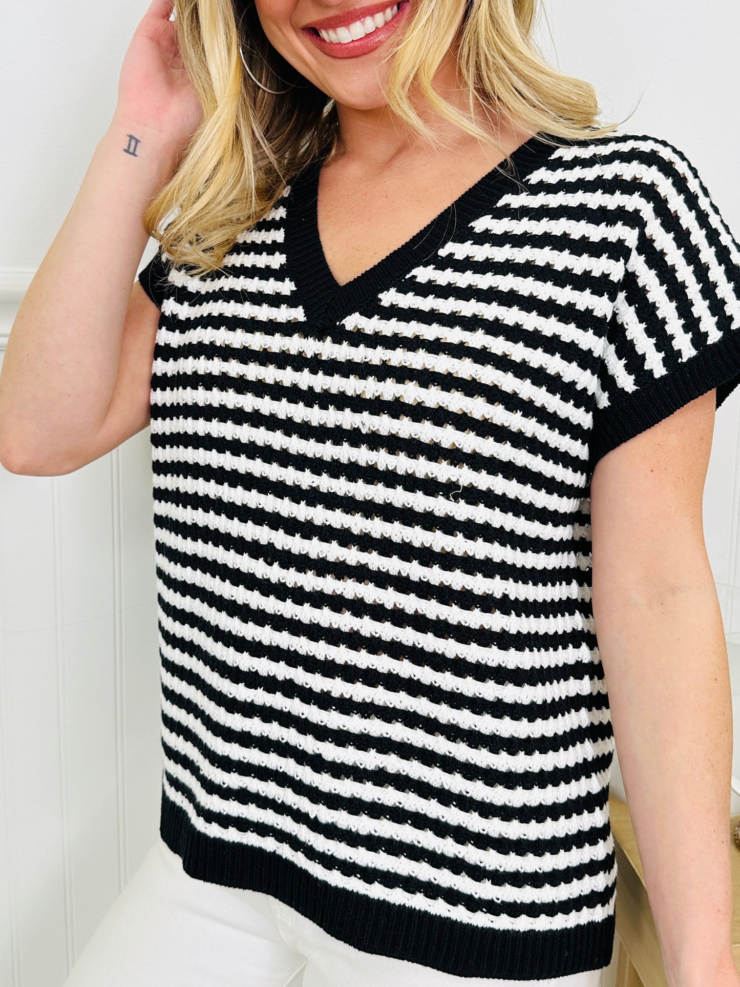 Nautical Knit Top In Multiple Colors