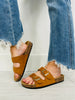 Daily Step Sandals In Tan Suede
