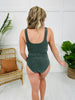 The Mari Swim Top in Emerald Shimmer