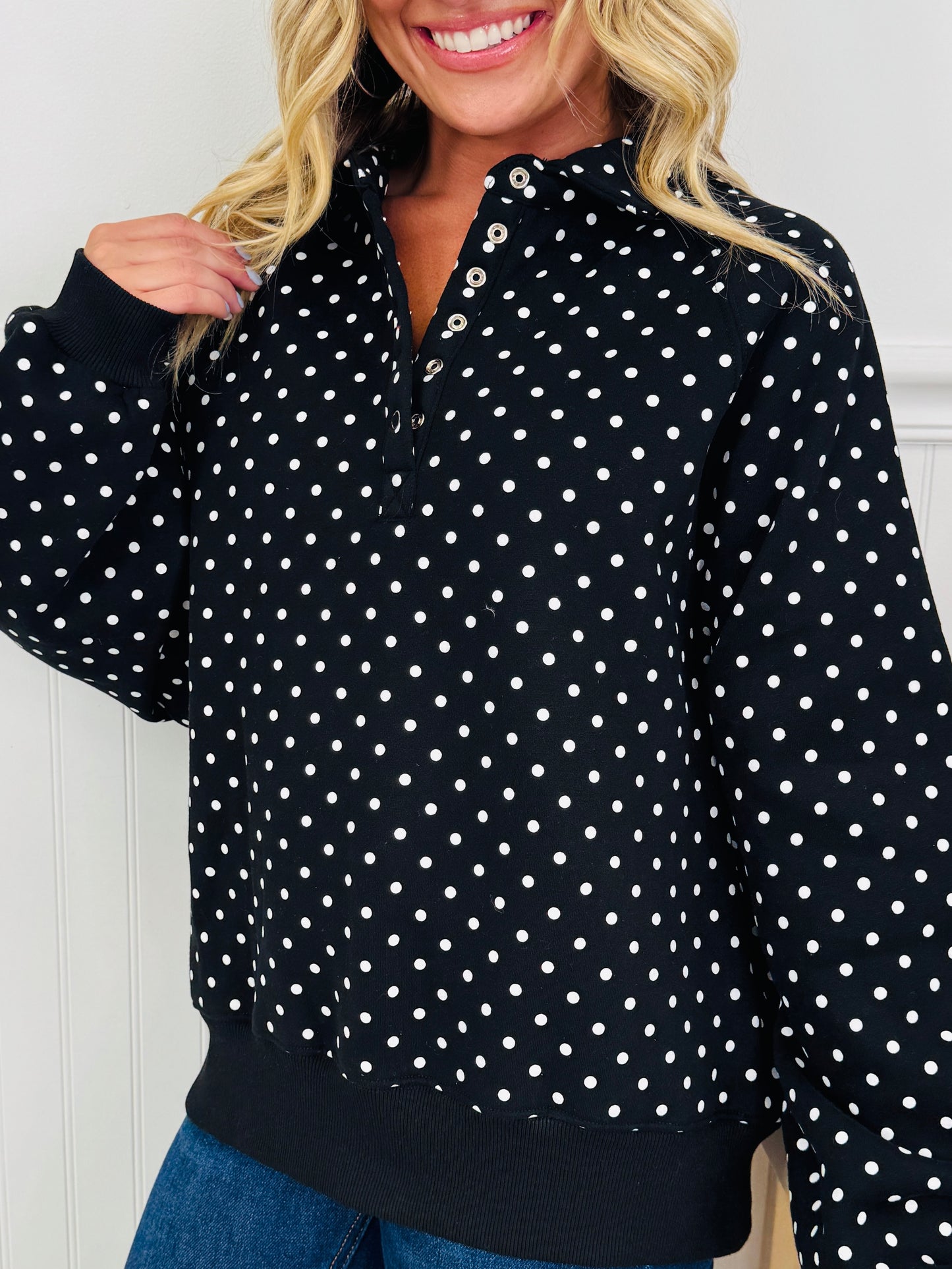 Polka Dot Perfection Pullover In Multiple Colors