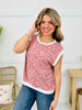 Prowling In Style Top in Mauve/White