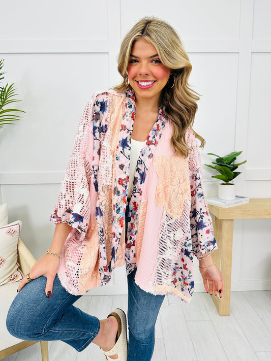 Mystic Meadow Cardigan In Blush