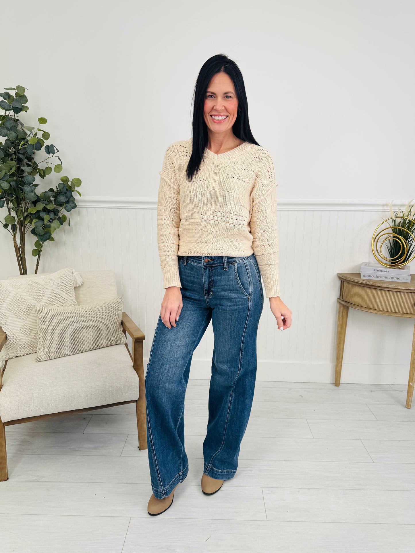 Judy Blue Downtown Dream Wide Leg Trouser Jeans
