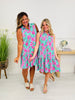 The Gone Coastal Dress In Palm Beach Print