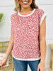 Prowling In Style Top in Mauve/White