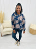 Living In A Floral Daydream Hoodie In Navy