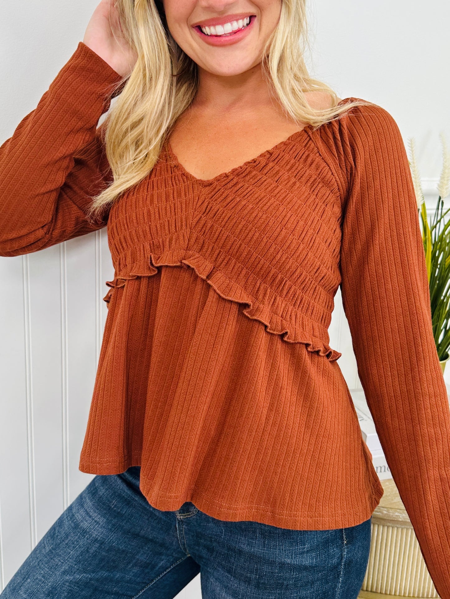 Perfectly Precious Long Sleeve Top- Multiple Colors!