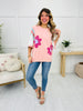 Floral Groove Sweatshirt In Rose Coral