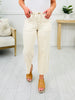 Judy Blue Cream of The Crop Cropped Wide Leg Jeans