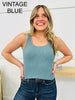 RESTOCK! REG/CURVY Seamless Reversible Stonewashed Ribbed Tank Top-Multiple Colors!