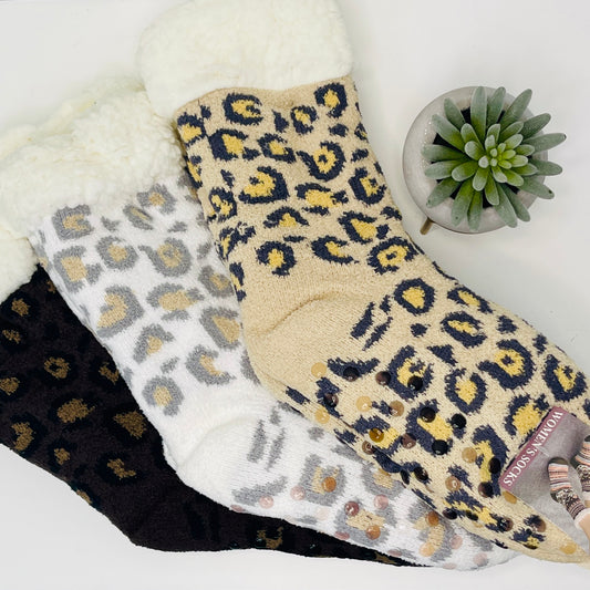 Leopard Printed Winter Socks- Multiple Colors!