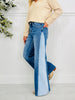 Two Tone Twist Tummy Control Retro Wide Leg Jeans